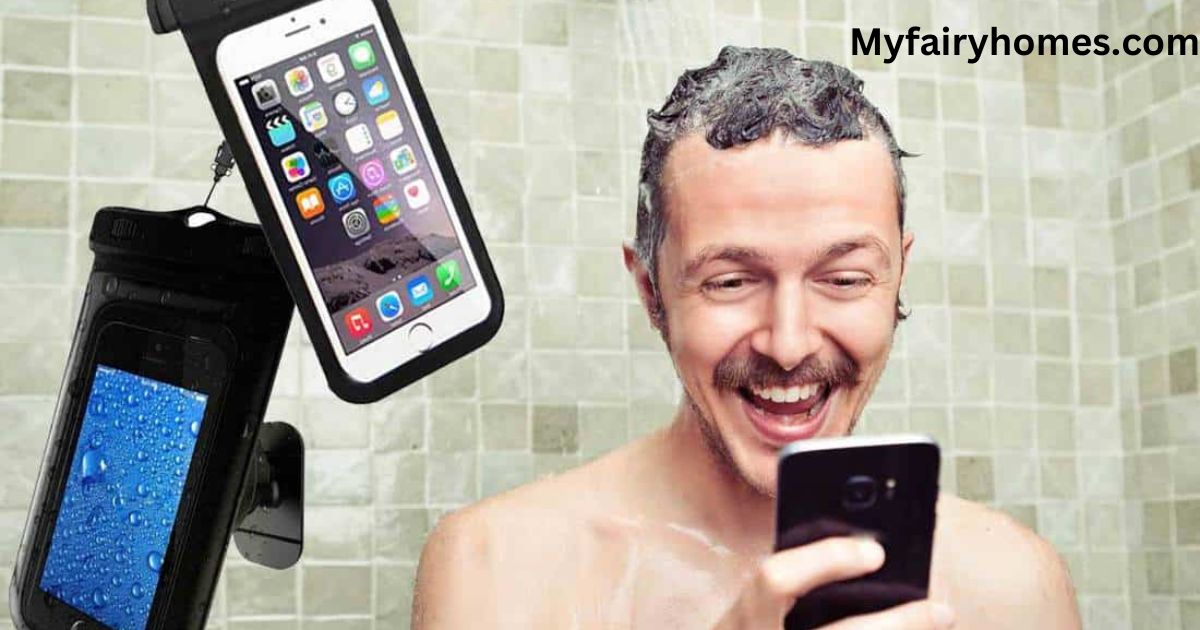 shower with phone
